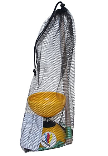 Flight High Performance Diabolo Pro Chinese Yoyo with Handsticks, Net Bag and Extra Strings ... (Yellow) - Thumbnail 3