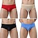 YATEEN Mens Traceless Underwear Ice Silk Briefs 4-pack Mixed Color 1