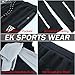 EK Mens Vertex Gym Jogger Pants,Slim fit Running Workout Sweatpants with Zipper Pockets (Black, L)