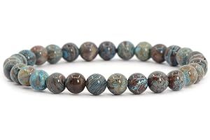 Justinstones Gem Semi Precious Gemstone 6mm Round Beads Stretch Bracelet 6.5 Inch Unisex