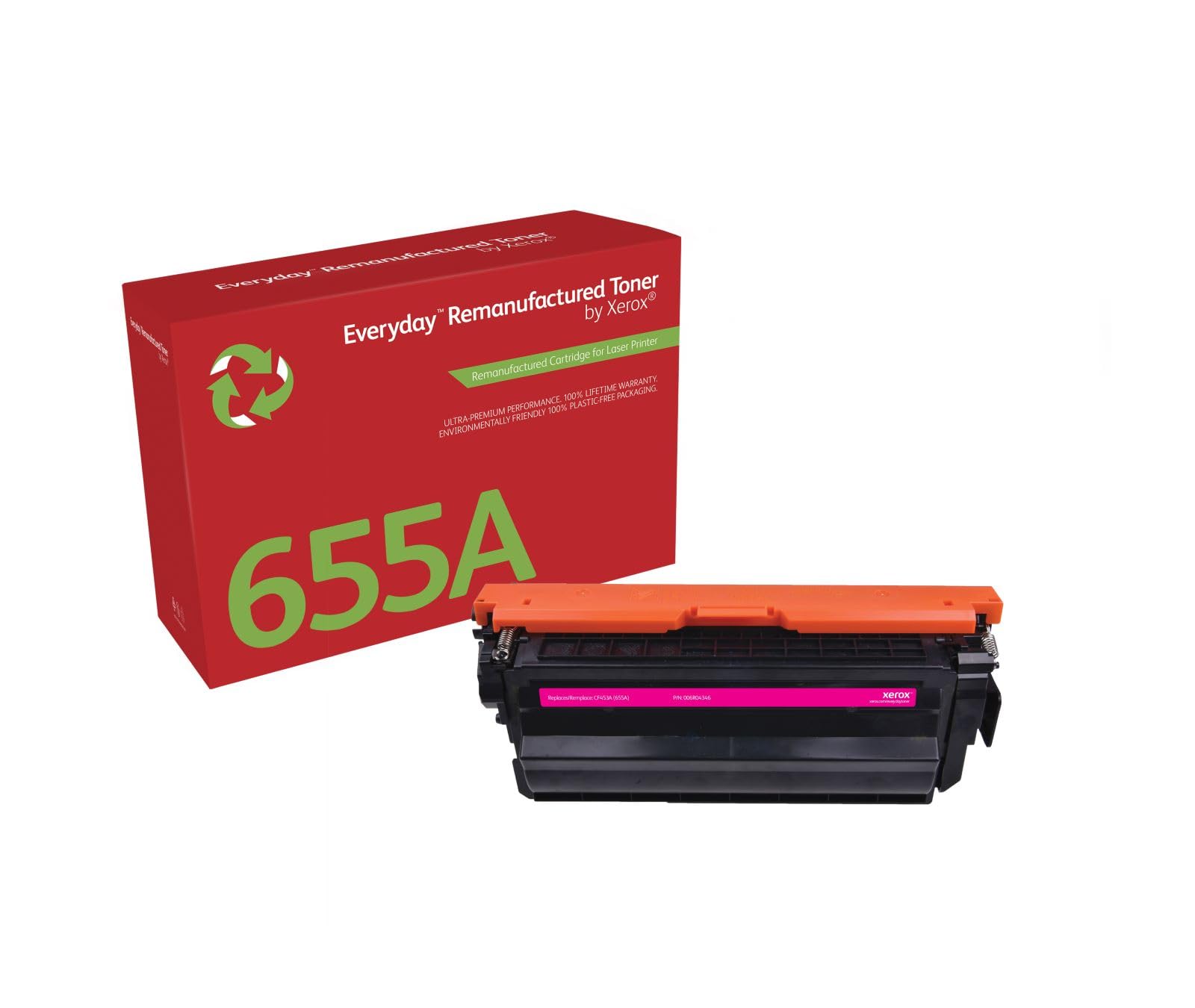 Everyday by Xerox Compatible HP 655A CF453A Magenta Toner, Standard Capacity, Remanufactured