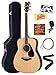 Yamaha FG830 Solid Top Folk Acoustic Guitar - Natural Bundle with Hard Case, Tuner, Strings, Strap, Picks, Austin Bazaar Instructional DVD, and Polishing Cloth