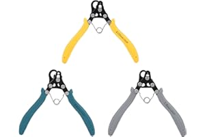 Depisuta One Step Looper Set, 1.5mm 2.25mm 3.0mm Wire Looping Pliers with Anti Slip Handle for 18-26 Gauges Craft Wire, Soft 