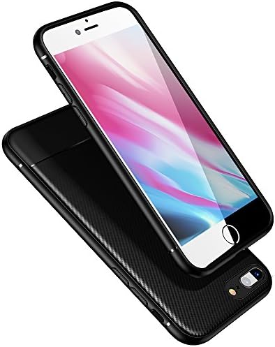 Eakase iPhone 7 Plus Case, iPhone 8 Plus Case, [Easy Grip] Liquid Air Armor Durable Flexible Carbon Fiber Design [Thin Fit] Case for iPhone 7 Plus / 8 Plus - Matte Black