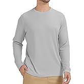 Upocool Men's UPF 50+ Sun Protection Long Sleeve Rash Guard Shirts UV SPF Fishing Running Quick Dry Lightweight