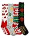 Caramel Cantina Knee High Festive Holiday Christmas Socks 4-Pack