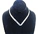 New Shiny Silver 6mm Wide V Shaped Choker Collar Necklace Wire (CV3), Silver, 16