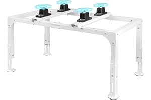 Eastrexon Mini Split Ground Stand, Adjustable Anti-Vibration Mini Split Stand w/ 400LBS Load Capacity, Heavy Duty AC Stand for 9,000-12,000 BTU Ductless Mini Split Air Conditioner Heat Pump