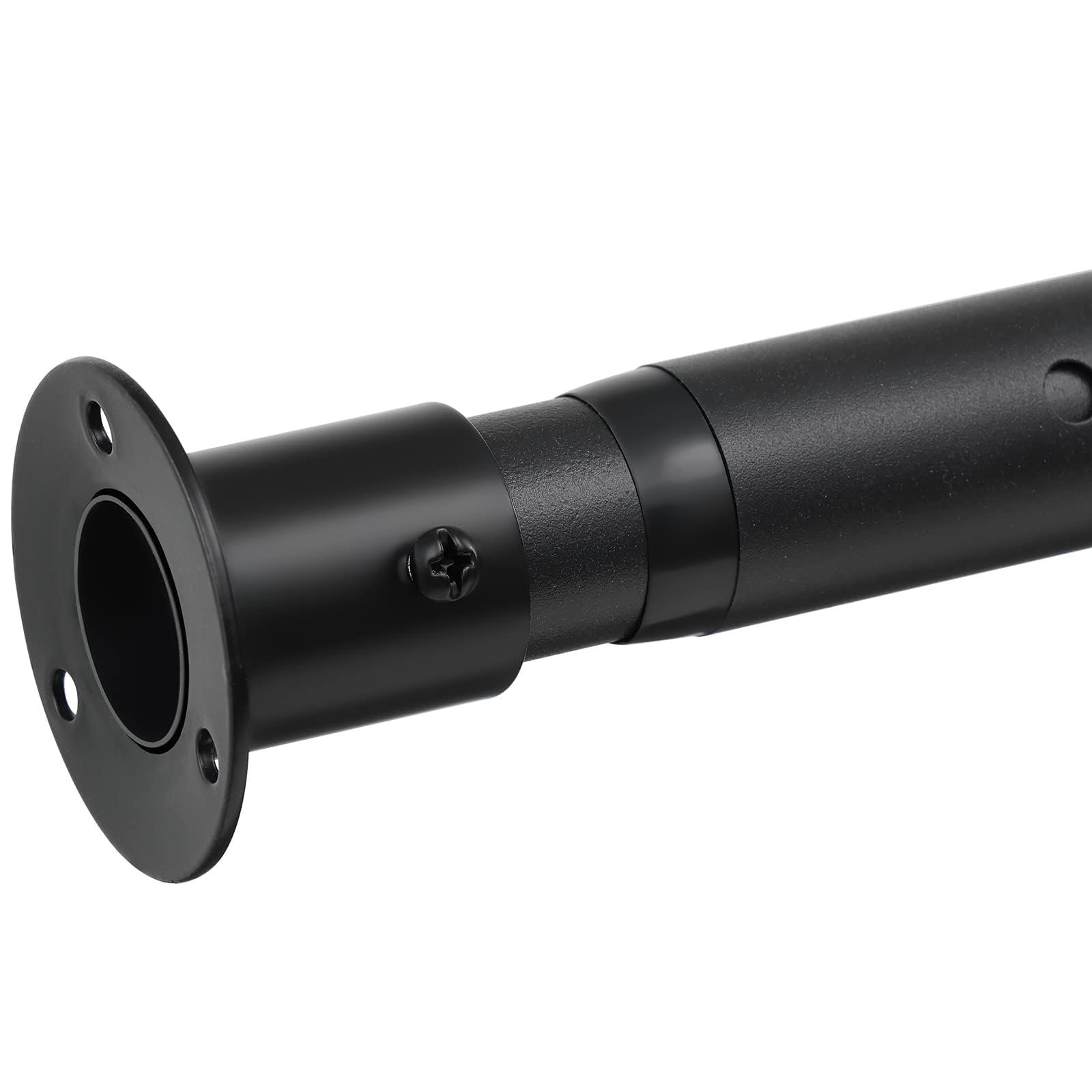 Harrms Shower Curtain Rods Matte Black, Extendable Shower Curtain Pole Heavy Duty 43-104cm, Telescopic Curtain Pole Bathroom Wall Drilling Mount