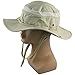 AKASO Sun Hat for Men & Women - Wide Brim Bucket Hat, Breathable Boonie Hat，UPF 50+ Sun Protection Fishing Hat for Camping Hiking Hunting Golf, khaki Large
