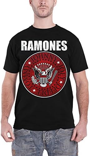 Ramones T Shirt Presidential Seal Red Fill Band Logo Official Mens Black
