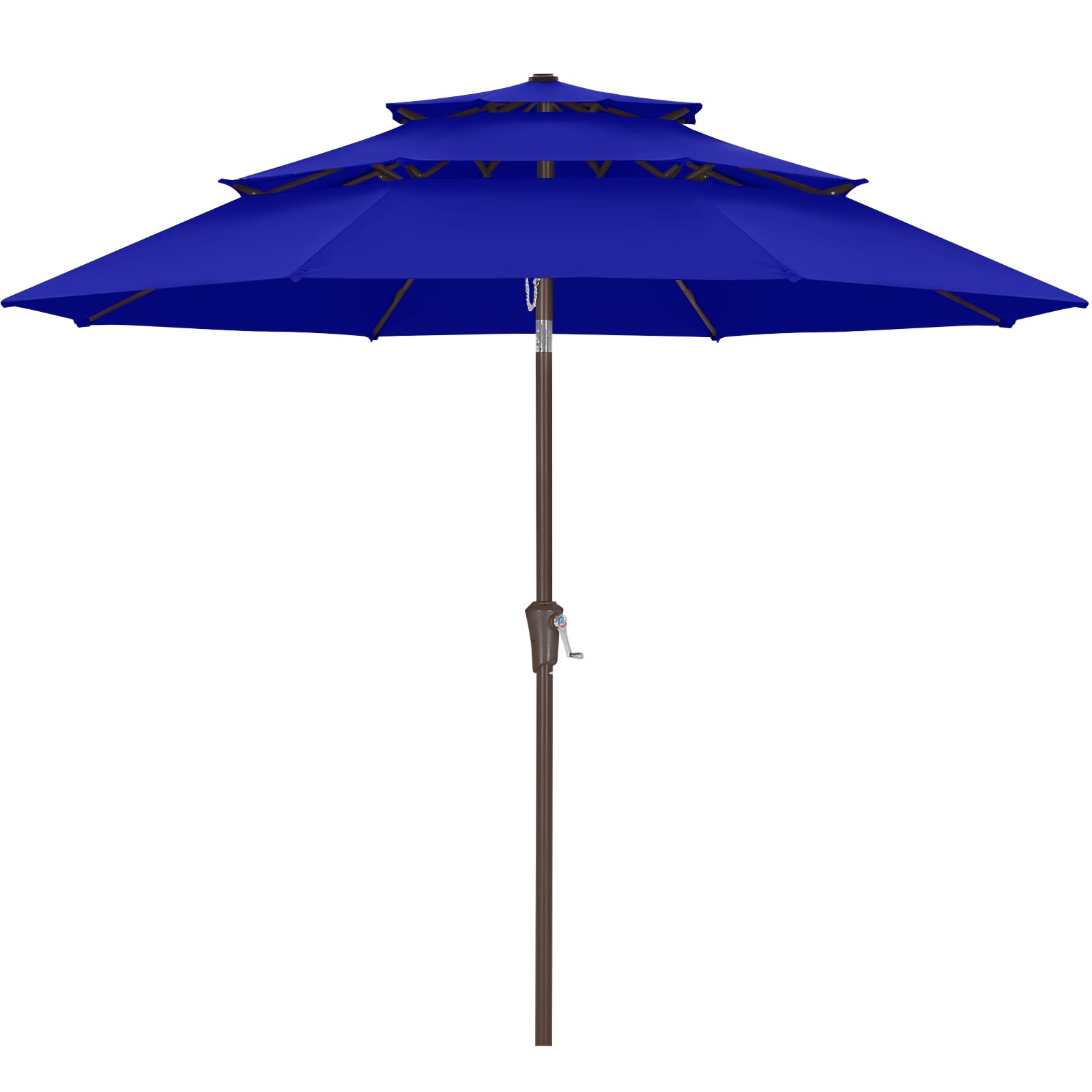 View 1 of ***LOWER TEIR UNBRELLA MISSING*** ABCCANOPY 11Ft 3 Tiers Market Umbrella, Outdoor Table Umbrella for Patio, Deck, Backyard (Blue)