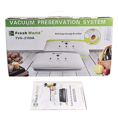 Vacuum Sealer Machine,CamKing VS-2150A Compact Automatic Vacuum Sealing System with Bags -White