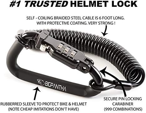 motorcycle helmet lock on bike