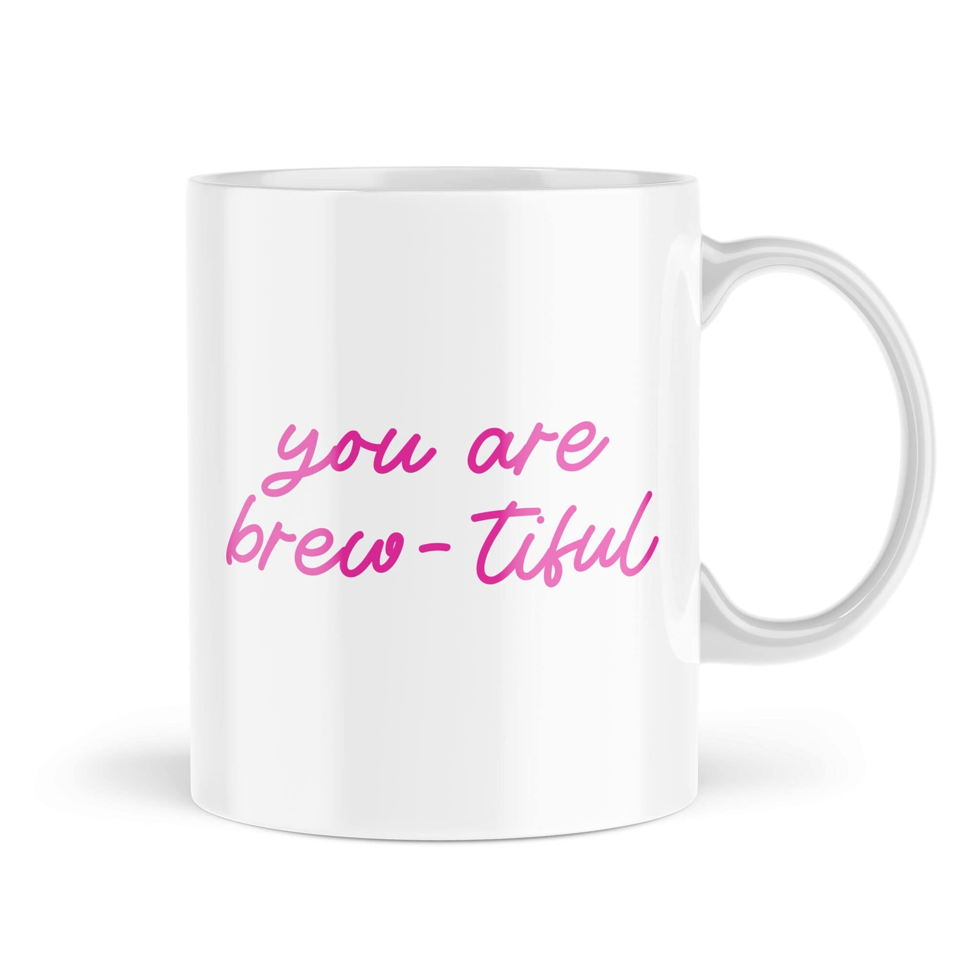 Tongue in Peach Mugs for Her | You are Brew-Tiful Mug | Daughter Friend Girly Pink Cup Beautiful Girlfriend Wife Bestie Pretty Girl Sister | MBH1660