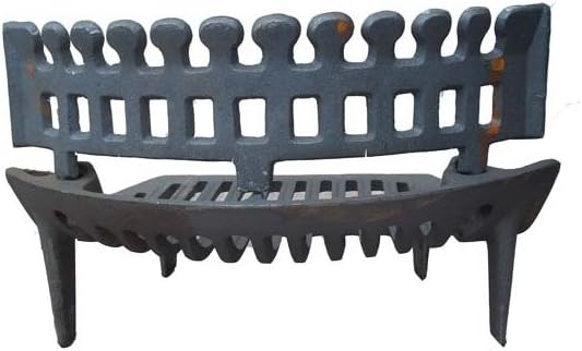 Heavy Duty Round Bow Fire Grate with Coal Guard for 16" Fireplace Openings