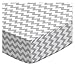 SheetWorld Fitted Pack N Play (Graco Square Playard) Sheet - Grey Chevron Zigzag - Made In USA