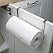 Paper Towel Hanger Holder, SYIDINZN Stainless Steel Kitchen Roll Paper Towel Holder Tissue Hanger Organizer Rack for Kitchen Under Cabinet Over Door (Paper towel holder-A)