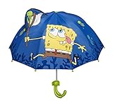 Kidorable Blue SpongeBob SquarePants Umbrella for Boys With Fun Pop-Up Squid, One Size