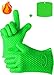 GM Kitchen, Silicone Oven Gloves, Heat Resistant + Pot Holder Mat For Grilling/ Baking/ Cooking/ Smoking / Oven/ Potholder, Best BBQ Grill Tool (2 Mitts + 1 Mat)
