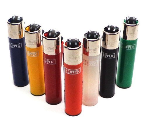 Bundle of 12 Original Clipper Lighters – Official Clipper Lighters with Removable Flint Housing – Assorted Colors