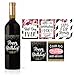 Hadley Designs 5 Birthday Wine Bottle Labels or Stickers Present, Milestone Gifts, Any Age Years Funny Unique Old Chic Pink Black Gold Party Decoration Centerpiece Supplies For Wife, Mom, Friend