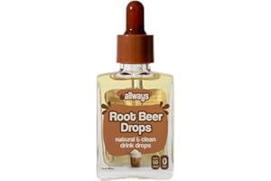 Allways Drops Natural Root Beer Water Flavoring Enhancer | Sugar-Free, Zero Calories, Monk Fruit Sweetened | Sustainable Glass Bottle | Kids & Adults | 50 Servings