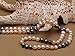 JYX Pearl Long Strand Necklace 7-8m White Black and Pink Cultured Freshwater Pearl Necklace for Women 47