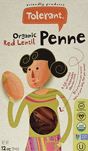 Organic red lentil penne 12 oz (340 grams) box