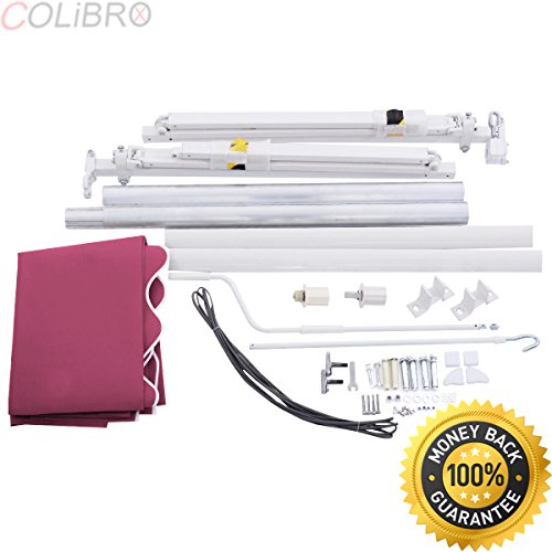 COLIBROX--11.4'X9.8' Manual Patio Canopy Retractable Deck Awning Sunshade Shelter 5 Color. manual retractable awning. patio awnings for sale. retractable awnings for sale. outdoor awnings.