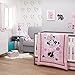 Disney Minnie Mouse Hello Gorgeous Crib Sheet, Pink/Black/White