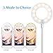 Ring Light with Stand for Live Stream, Dimmable[3-Light Mode][9-Level Brightness] Clamp on Gooseneck Cell Phone Stand with Selfie Ring Light for YouTube, Facebook, iPhone X,8, 7,6/Plus,Samsung,HTC