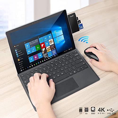 Opluz Video Converter & USB 3.0 Card Reader & USB 3.0 Hub Combo for Microsoft Surface Pro 5/Pro 6(12.3''), Support HDMI 1.4 Resolution up to 4K/2K@30Hz with 2 USB3.0 Hub and SD/Micro SD Card Reader