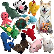 LEGEND SANDY Squeaky Plush Dog Toy Pack for Puppy, Small Stuffed Puppy Chew Toys 12 Dog Toys Bulk with Squeakers, Cute Soft Pet Toy for Small Medium Size Dogs