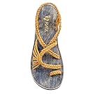 Plaka Flat Summer Sandals for Women Palm Leaf