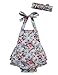 Kidlove Baby Girls Floral Ruffle Romper Dresses Summer Clothing with Headband