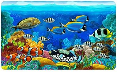Ocean Tropical Fish Undersea World Custom Doormat Entrance Mat Floor Mat Rug Indoor/Outdoor/Front Door/Bathroom Mats Rubber Non Slip Size 30 x 18 inches