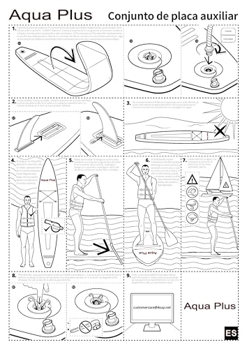 Aqua Plus 15cm Thick Inflatable SUP for All Skill Levels Standing Paddle Board, Paddle, Pump, ISUP Travel Backpack, Leash, Shoulder Strap