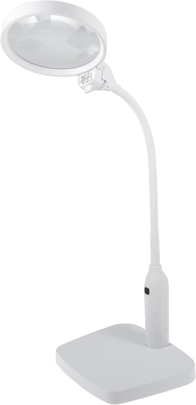 PURElite Multi-Use LED Magnifying Lamp White 1.8x 3x Table Clamp
