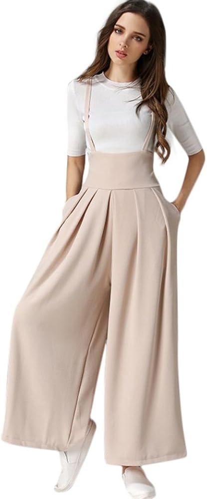 high rise suspender pants