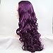 Lucyhairwig Purple Color Synthetic Lace Front Wig For Women Long Wavy Heat Resistant Fiber Hair Wigs With Baby Hair
