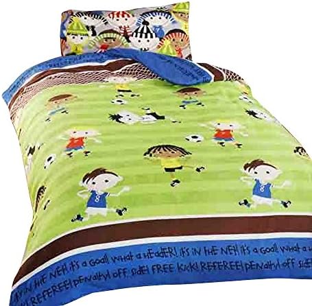 Football Friends Childrens/Boys Single (Twin) Duvet Cover Bedding Set (Twin) (Multicolored)