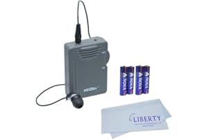 Deluxe Bundle - Reizen Loud Ear 110dB Gain Personal Amplifier With an Extra Pair of AAA Batteries and LIBERTY Cleaning Cloth