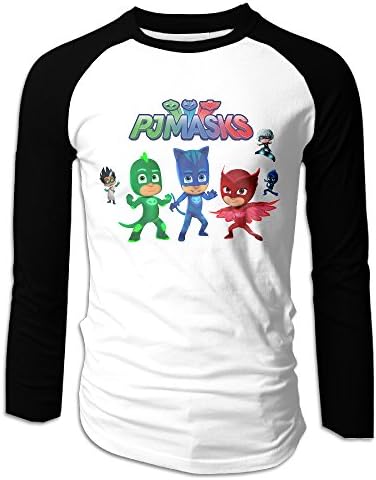SZTTBD Men's Pj Masks Long Sleeve Basketball T-shirts Black