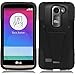 LG Tribute 2 Case , [ Storm Buy ] Premium Hard & Soft Sturdy Durable Shockproof Rugged Shell Hybrid Protective [ Anti Scratch ] Phone Case Cover with Built in Kickstand For LG Tribute 2 (2nd Generation of LG tribute) (Black)