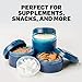 BlenderBottle ProStak Twist n' Lock Storage Jars Expansion with Pill Tray, Clear/Black (Pack of 3)
