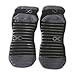 Non Slip Skid Socks with Grips, For Hospital Rehab, Traveling, Yoga, Pilates, Barre, Martial Arts, Trampoline, Fitness, Home Use, For Women, Men, YogaAddict, Black (Grey Edges) - Size L/XL
