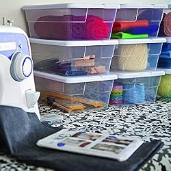 Sterilite 6 Quart Clear Stacking Closet Storage