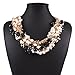 Crystal Multi-storey Imitation pearl Explosion models exaggeration fashion retro false collar necklace