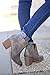 FISACE Womens Cute Cowboy Bootie Closed Toe Slip On Stacked Low Heel Western Ankle Boot